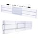 NOGIS 2 Pack Drawer Dividers Organizers Adjustable Drawer Organizer Clear Plastic Drawers Separators for Clothing Kitchen and Office Storage Adjustable 3.2 High Expandable from 11-19