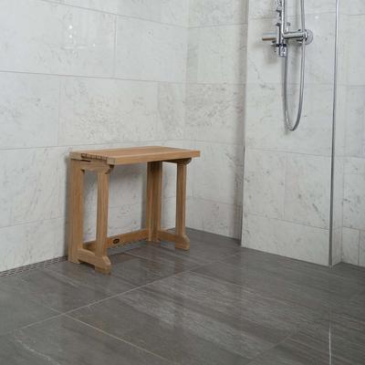 ARB Teak Folding 20 Inch Teak Shower Bench with Gate Leg BEN561