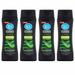 4 Men Body Wash Cleansing Shower Gel Aloe Hydration Mountain Spring Soap 12oz