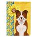 Summer Sunflowers Red and White Border Collie Flag Garden Size 11.25 in x 15.5 in
