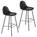 29.5 inch Bar Stools Set of 2 Modern Faux Leather Bar Height Bar Stools for Kitchen Island Pub Living Room