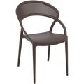 CintBllTer Sunset Patio Dining Chair in Brown (Set of 2)