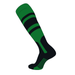 TCK Elite Baseball Knee High Stirrup Socks (C 7in) Kelly Green Black Black