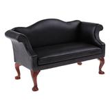 Dollhouse Furniture 1/6 Sofa Armchair Made of Miniature Furniture Set Modern Dollhouse Accessories Dollhouse Furniture As Gifts for - black double