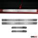 OMAC Door Sill Scuff Plate Scratch Protector for Mitsubishi Steel Silver Edition 4x