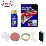 2 Pack Car Ceramic Coating High Gloss Hydrophobicty Anti Scratch Easy to Use Mirror Paint Protection Car kit 30ML Nano Ceramic Coating