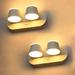 Led Wall Sconce Reading Light Indoor 2 Bulbs With Switch 12W Wall Sconce Warm White 3000K Up Down Wall Sconce Reading Light Wall Spotlight Children S Room Bedroom Living Room Pack Of 2