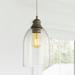 JONATHAN Y Ira 6.25 Adjustable Greige Glass LED Pendant Grey/Clear by JONATHAN Y