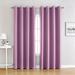 Purple 99% Blackout Curtains 2 Panels for Bedroom Farmhouse Window Treatment Textured Triple Weave Room Darkening with 8 Grommets Top Drapes for Living Room 55 W X 69 L