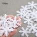 Pgeraug Christmas Decorations Christmas Ornaments Christmas Hanging Ornament Paper Scraps 100Pc Gold Silver Cloth Snowflake Confetti Decoration 4Cm Hangs White