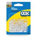 OOK Clear Pushpins Lightweight Picture Hangers Plastic 60 Pieces