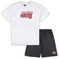 Men's Concepts Sport White/Charcoal San Francisco 49ers Big & Tall T-Shirt and Shorts Set