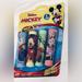 Disney Toys | Disney Mickey 4 Pieces Chalk Wrap Pink Yellow Green Blue.Aged 4* | Color: Blue/Pink | Size: 4”L X 4” W