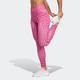 Lauftights ADIDAS PERFORMANCE "RUNNING ESSENTIALS BRAND LOVE" Gr. S, N-Gr, rosa (silver dawn, semi lucid fuchsia) Damen Hosen Sport Leggings