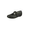 Klettschuh NATURAL FEET "Susanne", Damen, Gr. 35, schwarz, Leder, casual, Schuhe Riemchenballerina, mit Memo-Latex-Fußbett