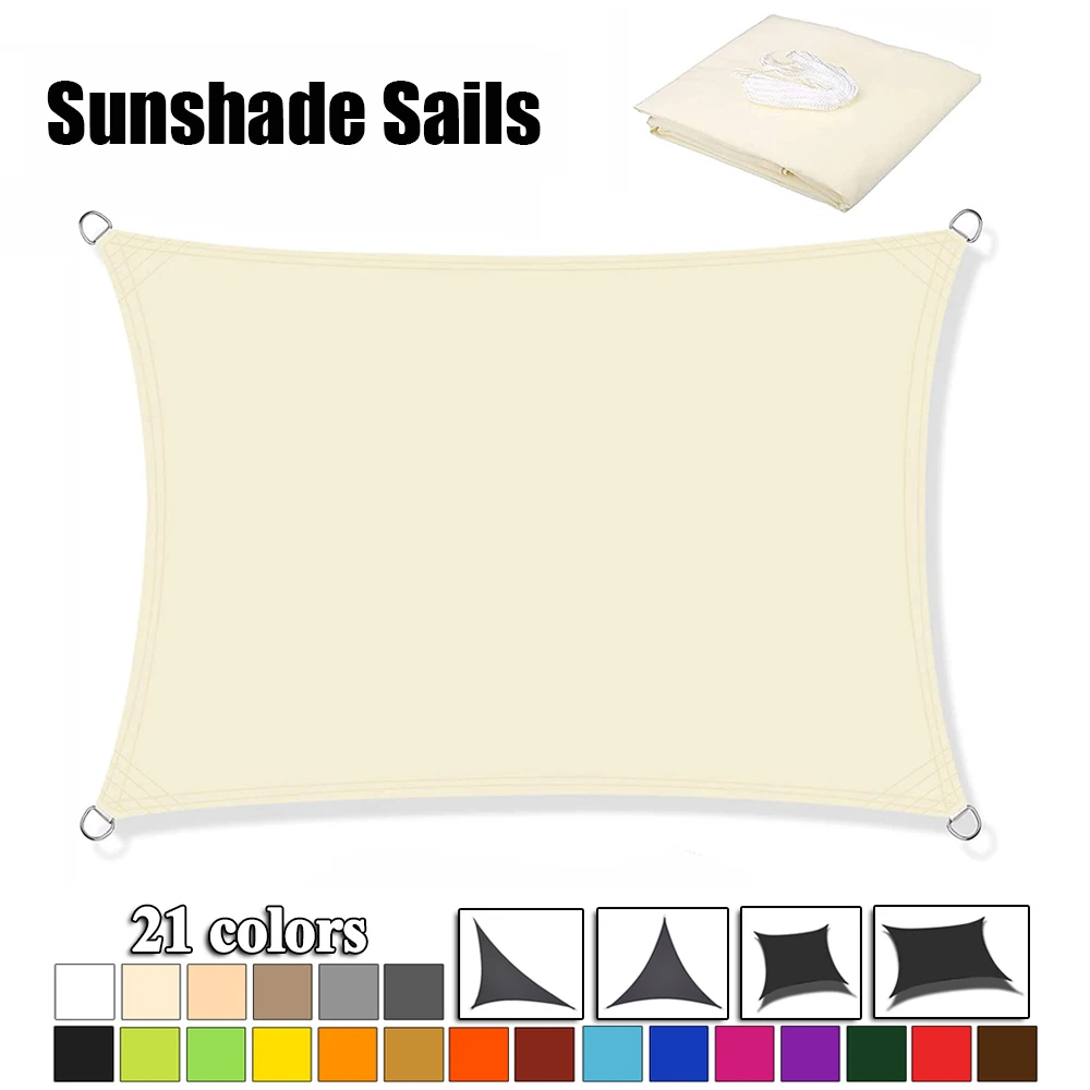 Voile d'ombrage, abri de jardin étanche, auvent de protection solaire à blocage UV à 95%, auvent pour patio, jardin, cour, arrière-cour, piscine de camping