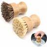 Brosse Vaisselle en Bambou Brosse Vaisselle en Bois Brosse à Pot de Poils Brosse Champignon Brosse