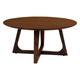 M-s - Table basse ronde 75x36 cm décor noyer