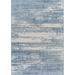 Cline 7'10" x 10' Modern Light Gray/Royal Denim/Slate/Dark Gray/Multi Brown Outdoor Area Rug - Hauteloom