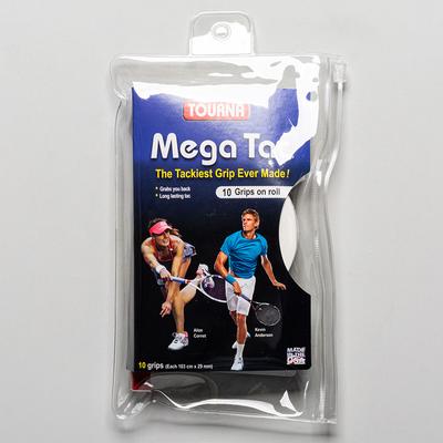Tourna Mega Tac Overgrips 10 Pack Tennis Overgrips White