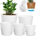 Self Watering Planters 5/5.5/6/6.5/7 Inch Self Watering Plant Pots for Indoor and Outdoor Plants 5 Pack