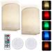 Dezsed Wall Sconce Magnetic Wireless Wall Sconce RGB Color Dimmable With Fabric Linen Shade And Remote Control Wall Sconce Lighting Decorative 2 Piece Set For Bedroom on Clearance Multicolor