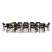 AllModern Eartha Rectangular 12 - Person 134" Long Outdoor Dining Set w/ Cushions in Black/Brown | 134 W x 86.5 D in | Wayfair