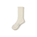 Men's Modern Rib Calf Socks - Soft White - Medium - Bombas