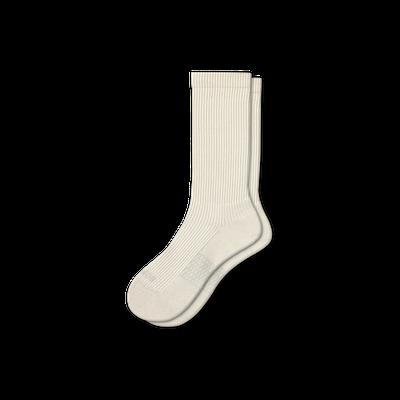 Women's Modern Rib Calf Socks - Soft White - Small - Bombas