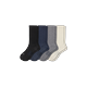 Women's Modern Rib Calf Sock 4-Pack - Soft White Black Mix - Medium - Bombas