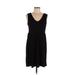 Boohoo Casual Dress - Mini Scoop Neck Sleeveless: Black Print Dresses - Women's Size 6