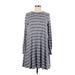 Lou & Grey Casual Dress - Sweater Dress: Blue Stripes Dresses - Women's Size X-Small