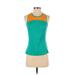 Nike Active Tank Top: Green Color Block Activewear - Women's Size Small