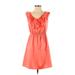 Forever 21 Casual Dress - A-Line V Neck Sleeveless: Pink Print Dresses - Women's Size Small