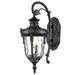 Fleur De Lis Living Balee Waterproof Outdoor Wall Light Aluminum Exterior Porch Light Fixture Aluminum/Glass/Metal in Black | Wayfair