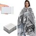 Sensch Survival Emergency Mylar Thermal Blanket Foil Space Blanket Body Warmer Blanket for Outdoor First Aid Camping Gear Hiking Travel 63 x 83 8 Pack Silver