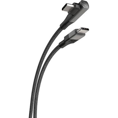 Scosche StrikeLine RA Premium Black 4FT USB-C Right Angle Cable