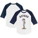 Toddler Tiny Turnip White/Navy Houston Astros Bubbles 3/4-Sleeve Raglan T-Shirt