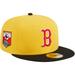 Men's New Era Yellow/Black Boston Red Sox Grilled 59FIFTY Fitted Hat