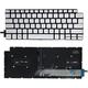 New US Silver English Backlit Laptop Keyboard (Without palmrest) for Dell P124G P124G002 Light Backlight