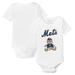 Infant Tiny Turnip White New York Mets Teddy Boy Bodysuit