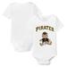 Infant Tiny Turnip White Pittsburgh Pirates Teddy Boy Bodysuit