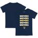 Infant Tiny Turnip Navy Milwaukee Brewers Stacked T-Shirt