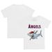 Infant Tiny Turnip White Los Angeles Angels Shark Team T-Shirt