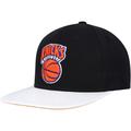 Men's Mitchell & Ness Black/White New York Knicks Hardwood Classics Wear Away Visor Snapback Hat