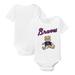 Infant Tiny Turnip White Baltimore Orioles Girl Teddy Bodysuit