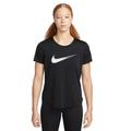 Nike Damen One Dri-Fit Swoosh Short-Sleeved Top schwarz