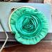 Anthropologie Bags | Anthropologie Miss Albright Green Satin Rose Coin Purse W/Kiss Clasp | Color: Blue/Green | Size: Os