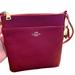 Coach Bags | (1208) Coach Dark Red Leather Crossbody Bag 52348 Purse | Color: Red/Silver | Size: Os