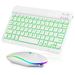 UX030 Lightweight Keyboard and Mouse with Background RGB Light Multi Device slim Rechargeable Keyboard Bluetooth 5.1 and 2.4GHz Stable Connection Keyboard for vivo X80